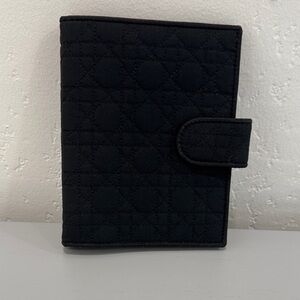 Dior Black Cannage Quilted canvas agenda cover